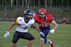 #7 doing a great job of covering his Westwood Counterpart