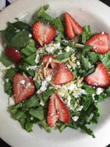 The Strawberry, Feta, and Almond salad with Balsamic dressing is just one of the specials The Clubhouse has running today!