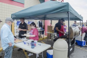 Super One was very busy during the cook out today!