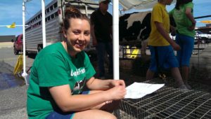 One of the ladies from Devooght Farms