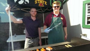 Serving hotdogs at Econo Foods!