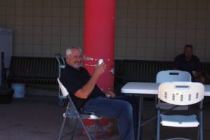 Bill Tibor at Super One Cookout