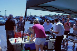 Grilling steak sandwhiches at Super One Foods