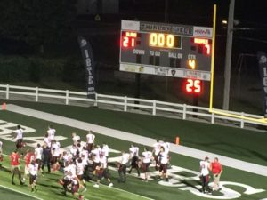 A shot of the final score.