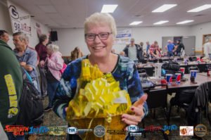 Liz Hangas one of our finalist with her gift basket from Super One Foods.