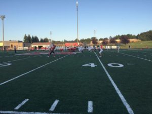 Redmen moving the ball.
