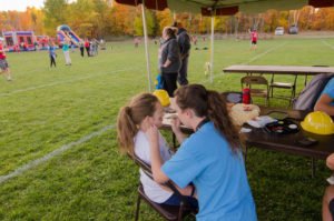 There were some great face paintings tonight.