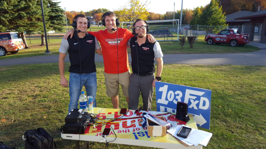 Luke Ghiardi, Alex Tiseo, and Ryan Ranguette at the Marquette Tailgate Party.