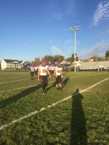 Redmen take the field.