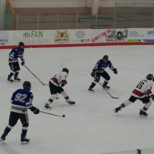 The Redmen put together an attack in the Eagles' zone.