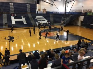 The Redettes get warmed up.