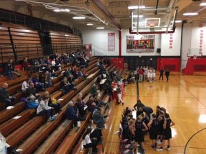 Everybody is ready for the start of the game