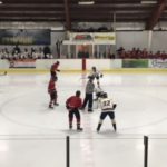 The Marquette Redmen facing off against the Kingsford Flivvers