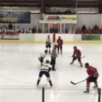 The Marquette Redmen facing off against the Kingsford Flivvers