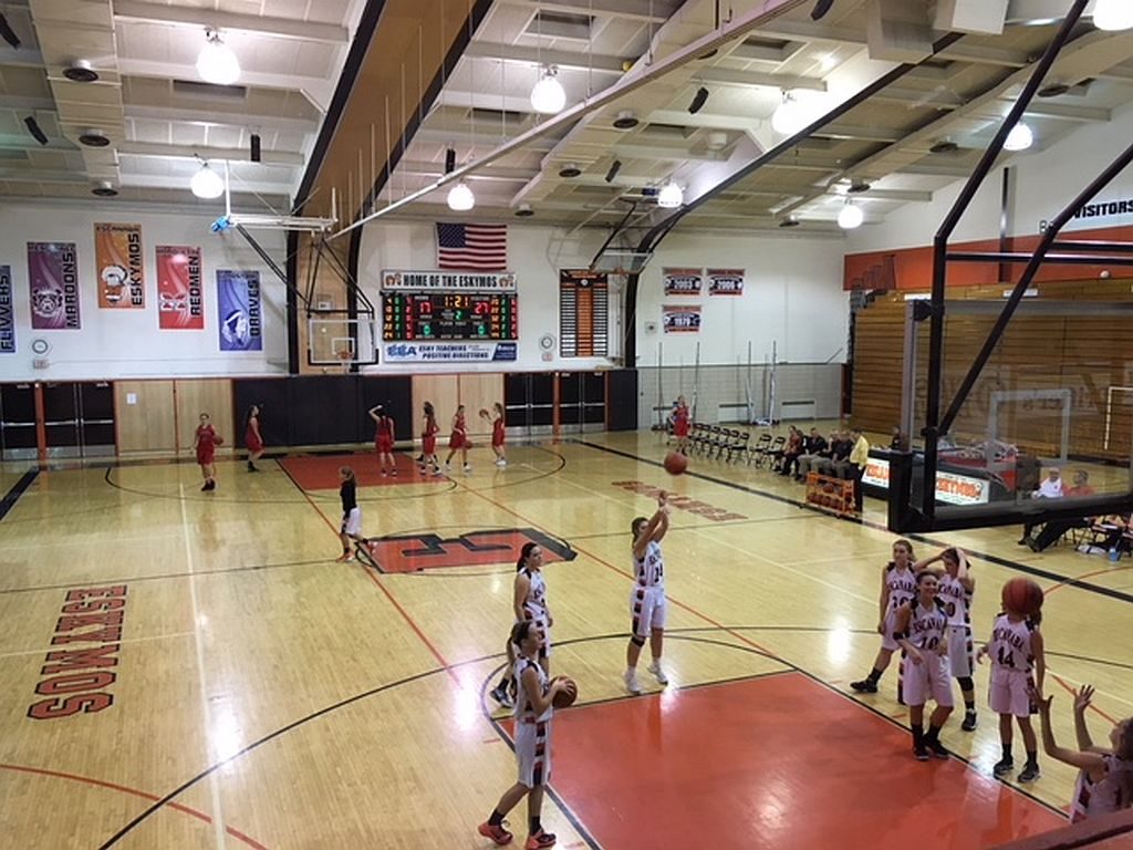 Both teams are warming up