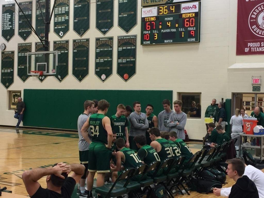 Traverse City West going over their strategies