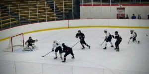 Saline scores their first goal of the game.