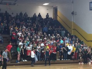 Negaunee's student section is ready for Christmas