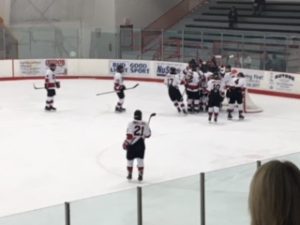 The Marquette Redmen playing the Sault Ste. Marie Showcase.