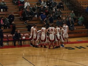 Westwood huddled around their bench