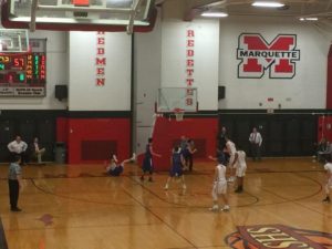 Marquette works down in the paint