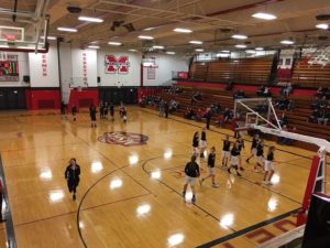 The Redettes are almost ready for the tip-off