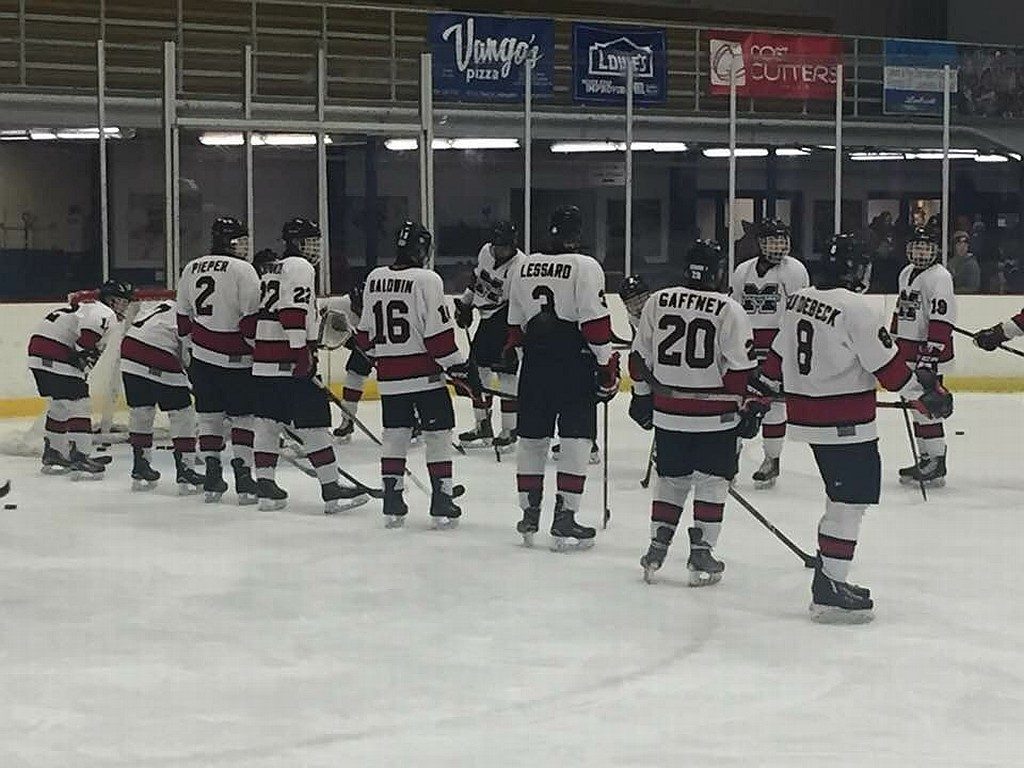 The Marquette Redmen getting ready for the game