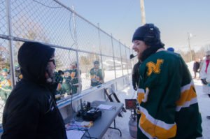 Team Captain, Alex Svboda talking to Ryan on Fox Sports Marquette.