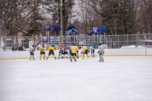 The NMU Hockey Team Instrasquad Scrimmage at Lions Field Ice Rink.