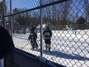 NMU's club team warming up