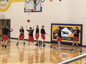 Marquette getting set for the game