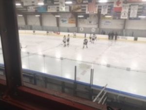 Negaunee warming up before the game