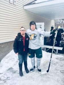 Ryan Ranguette with WCHA Defensive Player of the Week, Philip Beaulieu