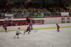 The Heat moves the puck down the ice.