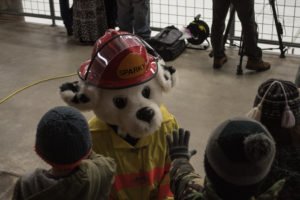 Sparky the Fire Dog was out at Lakeview tonight.