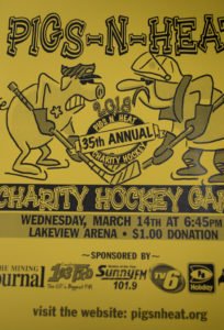 The 35th Annual Pigs-N-Heat Fire Relief Fund Charity Hockey Game.