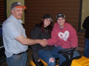 Chuck Bergdahl Congratulates Cub Cadet Winner Tasha Vangundy