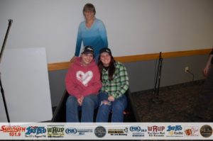 Winner Tasha Vangundy, Her boss and neighbor Renee in the Cub Cadet Wagon, with Rita Noordyk Keeping It all from Tipping over!