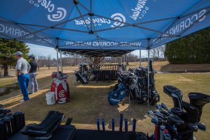 Go down the line and test out a club from each tent!