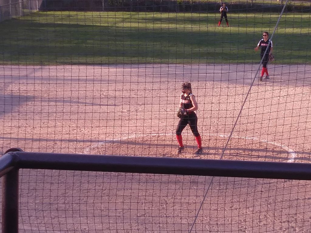 Marquette pitcher Megan McIntire getting set to pitch