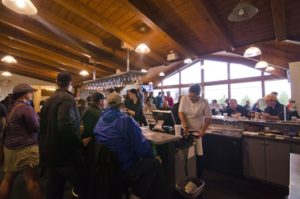 Everyone enjoying a cocktail up in the Clubhouse.