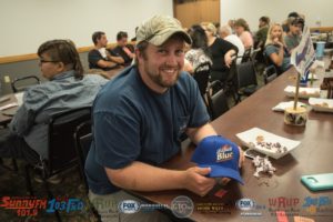 We had a number of Labatt Blue hats to give out.
