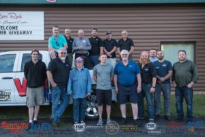 A group photo with Frei Chevrolet, Great Lakes Radio and our winner, Elizabeth Lizotte.