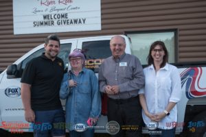Mike, Liz, Jim, and Jill in front of the 2018 Silverado.