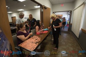 Nancy & Amy were at the welcome table handing out tickets.