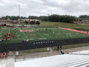 The Marquette football season starts with a little rain.