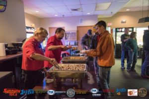 Check out all of that delicious food from Mama Russo's!
