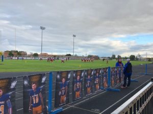 The Redmen warm up ahead of taking on the Kingsford Flivvers.