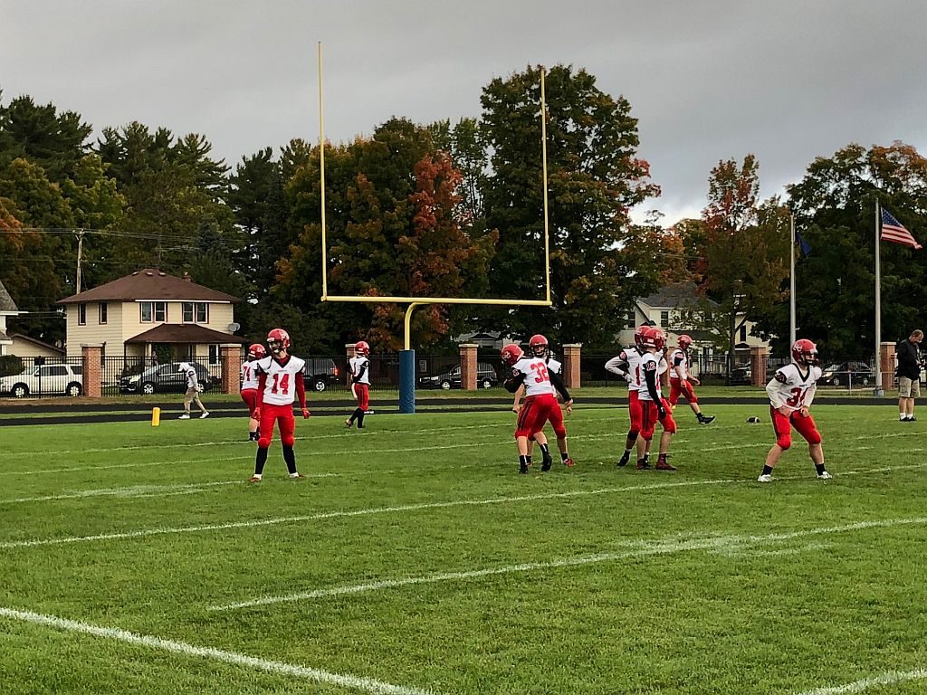 The Redmen prepare to take on Kingsford.