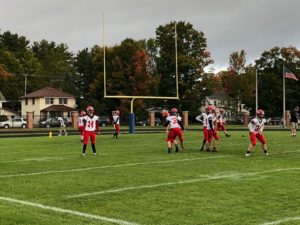 The Redmen prepare to take on Kingsford.